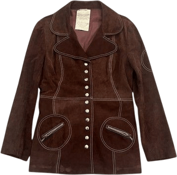 Groovy 60s Chocolate Suede Jacket