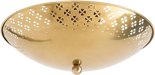 Brass Clover Flush Mount