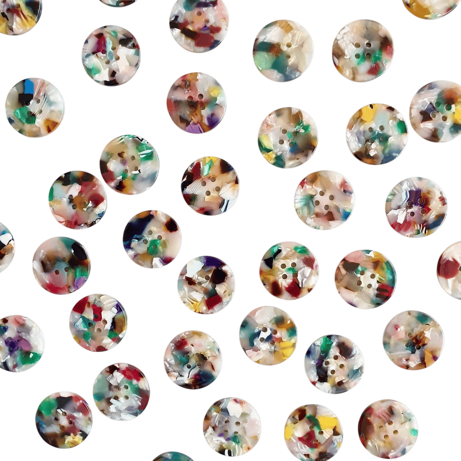 Painterly Button Set (10mm, 15mm, 20mm, 25mm, 35mm)