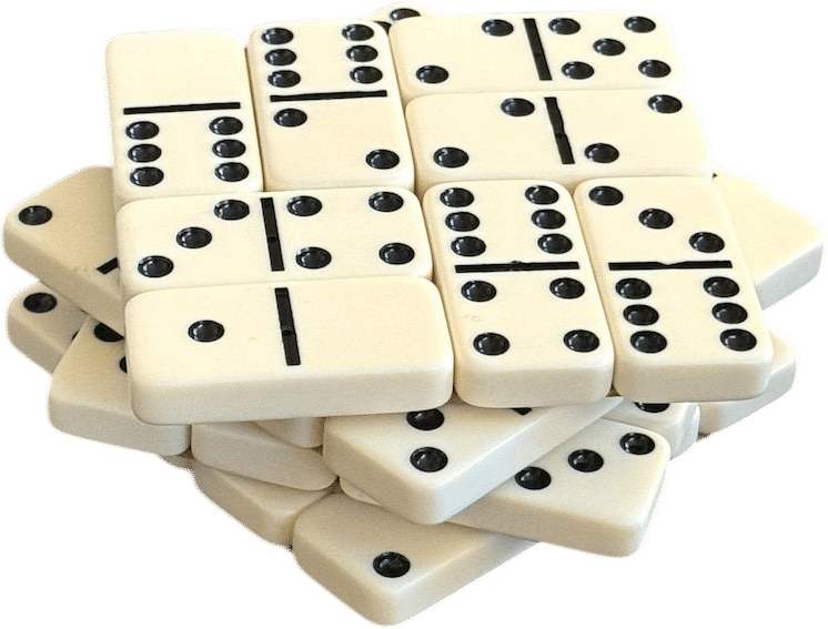 Domino Coaster Set (Ivory and Black)