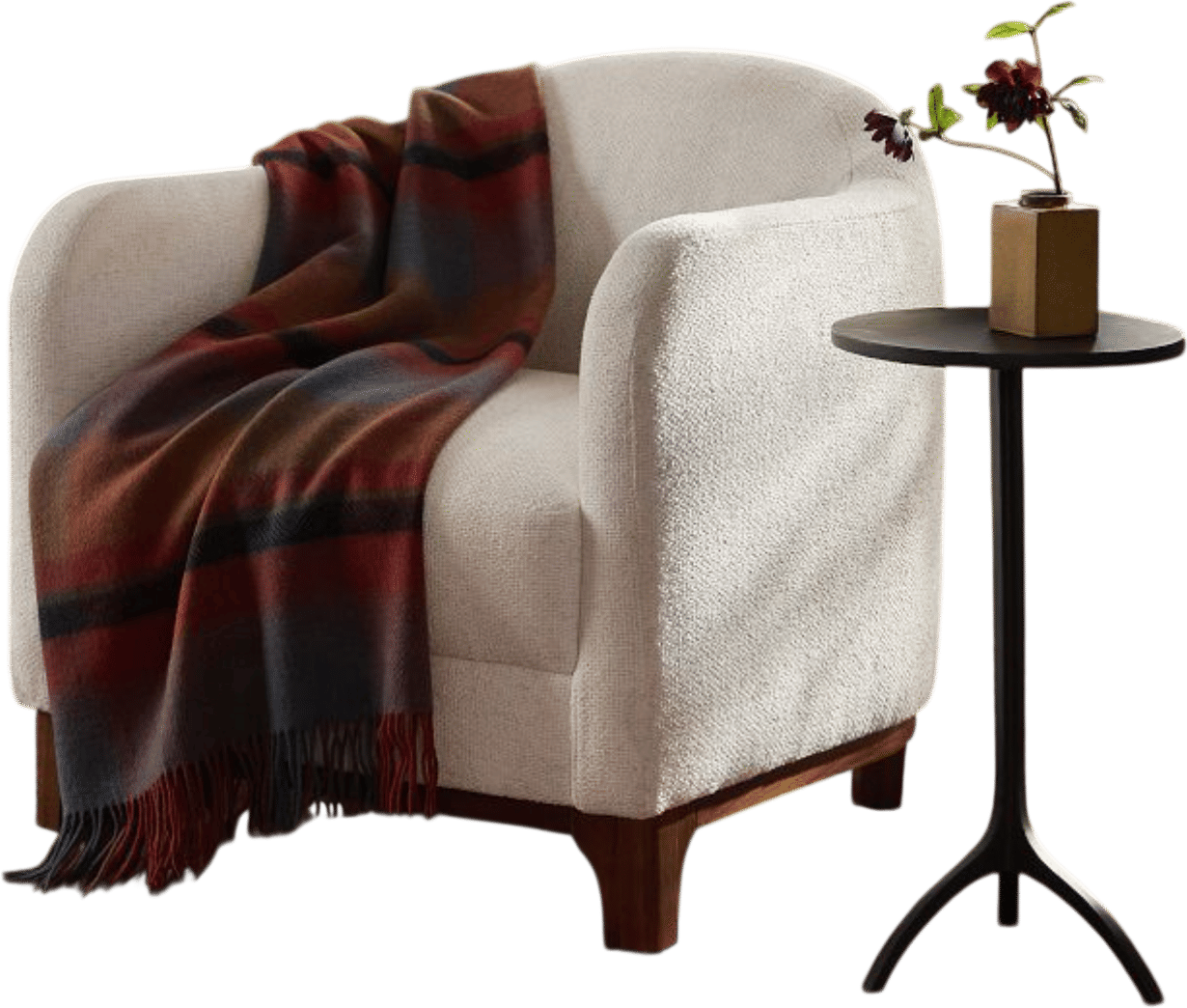 wool plaid throw blanket