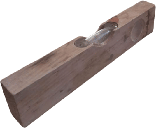 Greek from 70's Vintage Wooden Spirit Level Collectible Wooden Torpedo level Building Tool Made in Greece