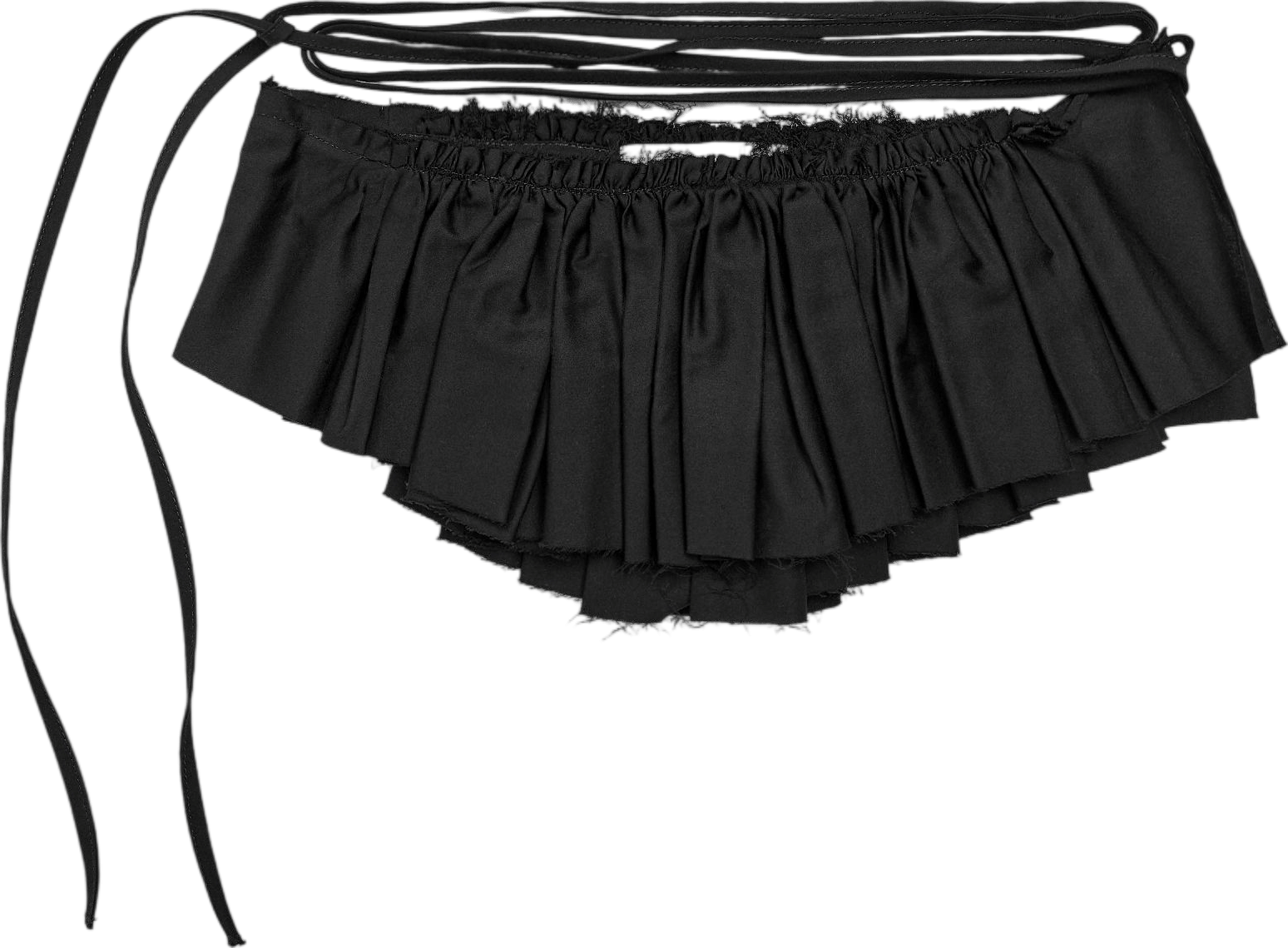 Vanny Ruffle Black Popplin