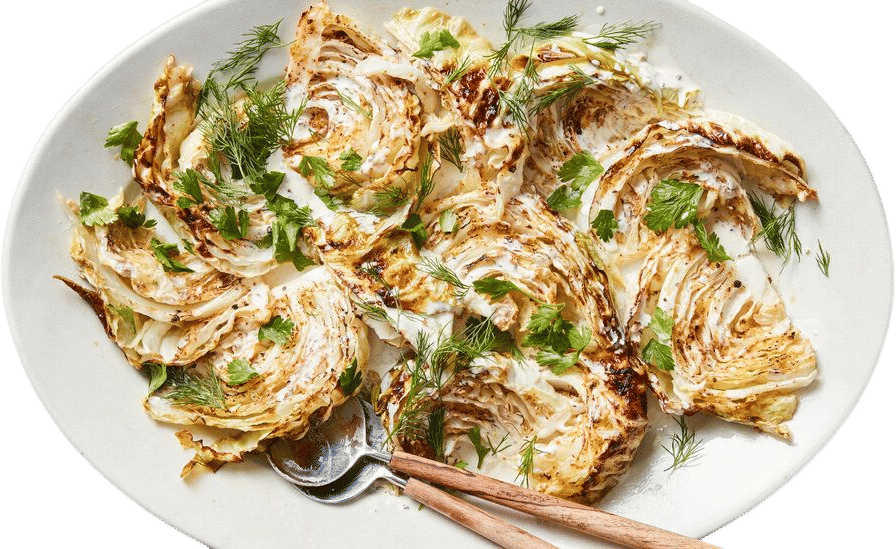 Roasted Cabbage Wedges With Lemon Vinaigrette Recipe
