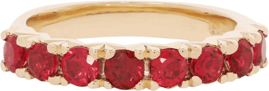 Poinsettia Half Eternity Band