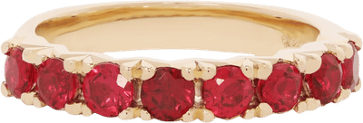 Poinsettia Half Eternity Band