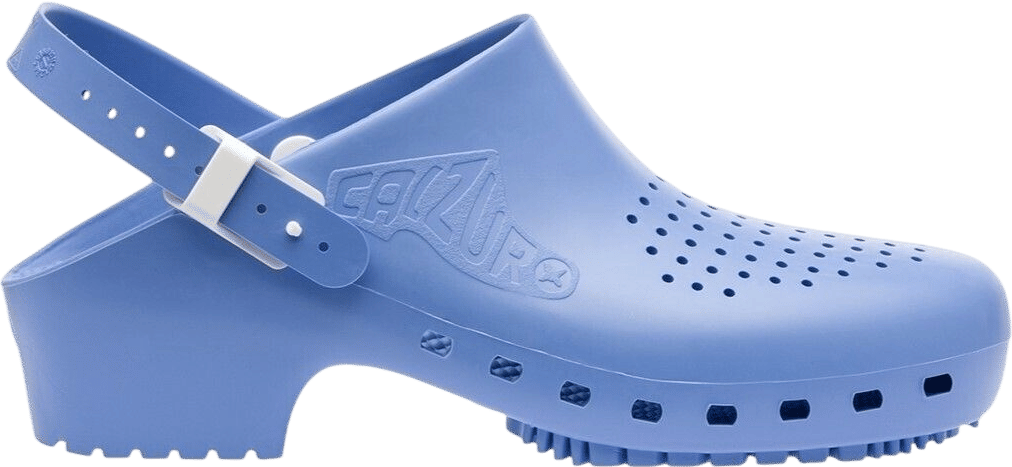 High-heeled rubber clogs