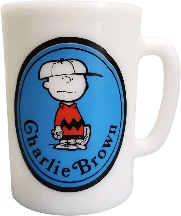1969 Avon Charlie Brown Milk Glass Mug