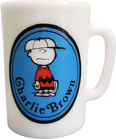 1969 Charlie Brown Milk Glass Mug