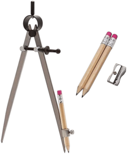 ALLY Tools 8 Inch Precision Locking Spring Divider/Woodworking Compass with Pencil Holder INCLUDES Two Pencils and Pencil Sharpener Ideal for Drawing, Drafting, Carpentry
