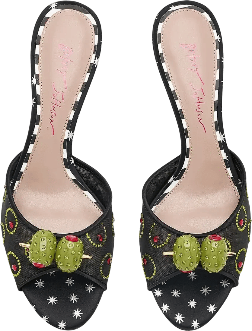 Martini Mesh Olive Ornament Dress Sandals