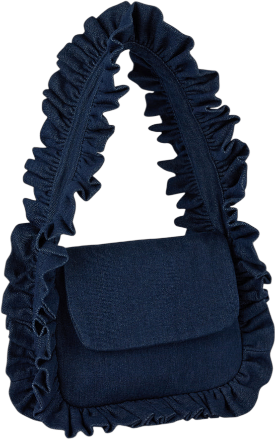 Denim Baguette Flap Bag