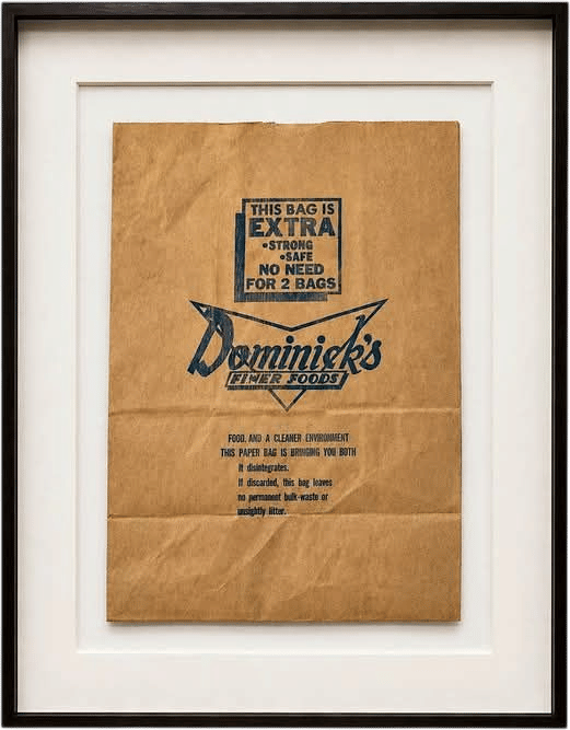 Vintage Dominick's Finer Foods Chicago Paper Grocery Bag