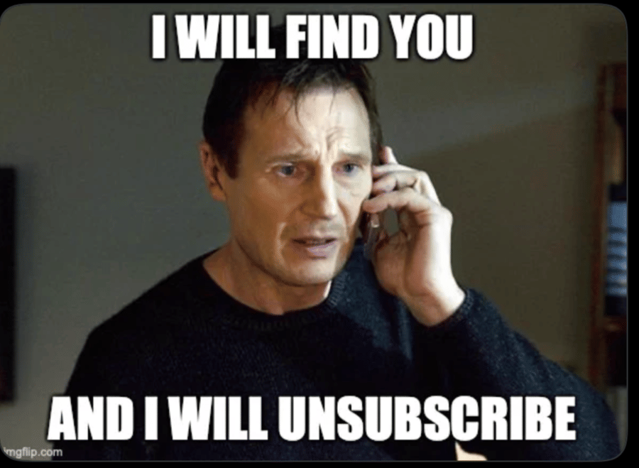 Unsubscribing