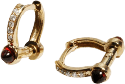 Diamond Pave Barbell Huggies