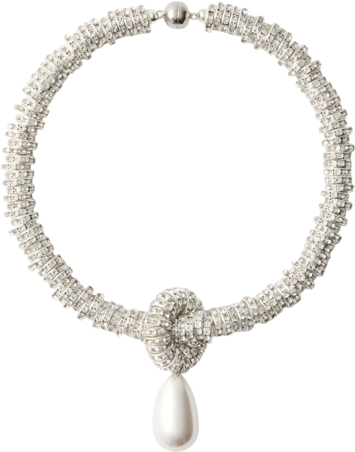 Julietta Pearl Drop Silver Necklace