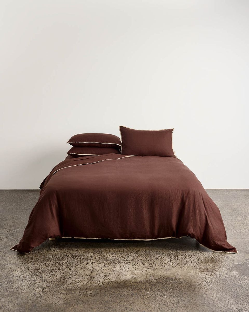 Linen Duvet Cover - Brown Sugar