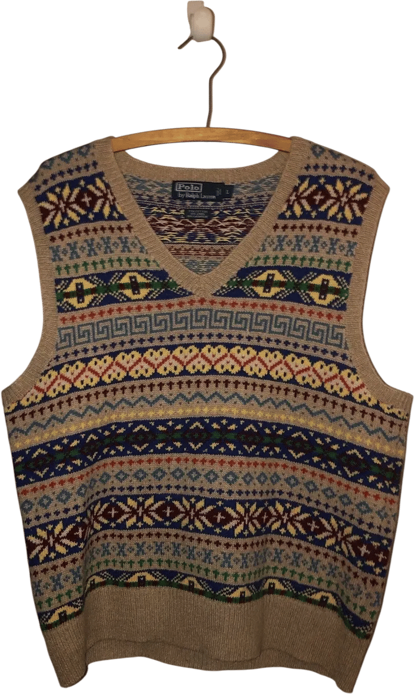Polo Ralph Lauren Fair Isle Linen Cashmere Sweater Vest