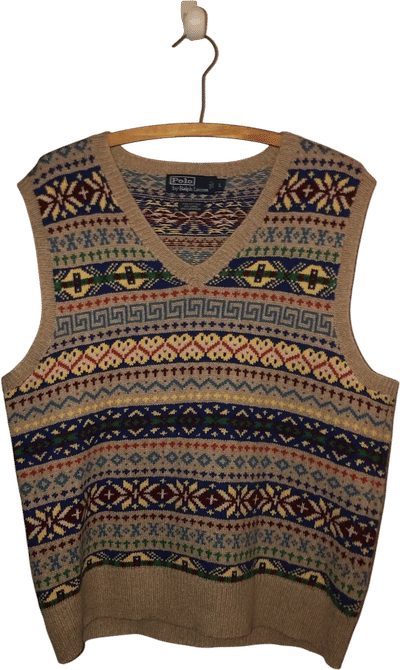 Fair Isle Linen Cashmere Sweater Vest
