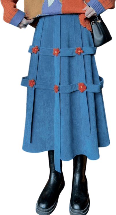 Basket overlay on skirt