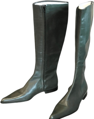 Free Lance Forest Green Leather Boots