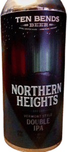 Northern Heights Hazy Imperial IPA (Ten Bends Beer)