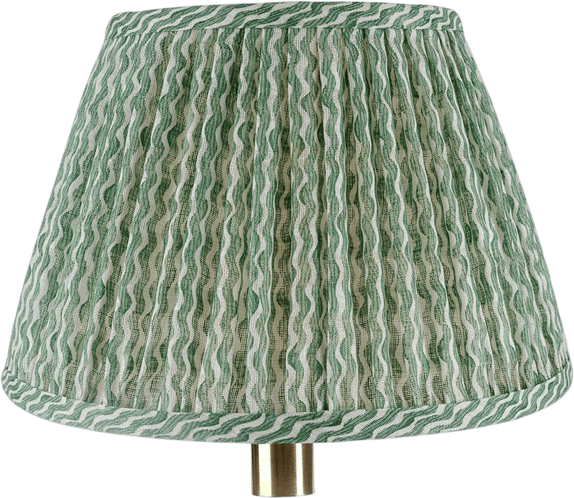 Round Lampshade in Green Popple - Fermoie