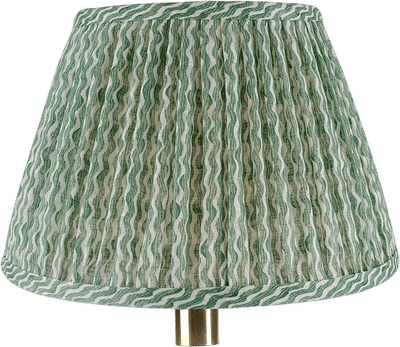 Round Lampshade in Green Popple
