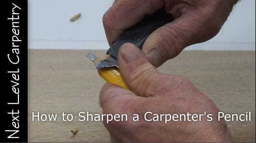 How to Sharpen a Carpenter's Pencil