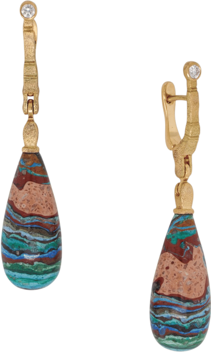 Rainbow Silica Sticks and Stones Earrings