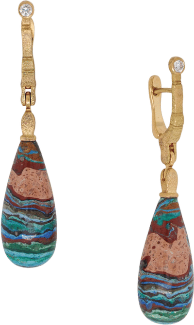 Rainbow Silica Sticks and Stones Earrings