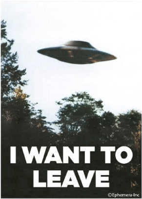 I Want To Leave UFO Magnet