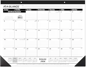 AT-A-GLANCE 2026 Desk Calendar, Monthly, Large