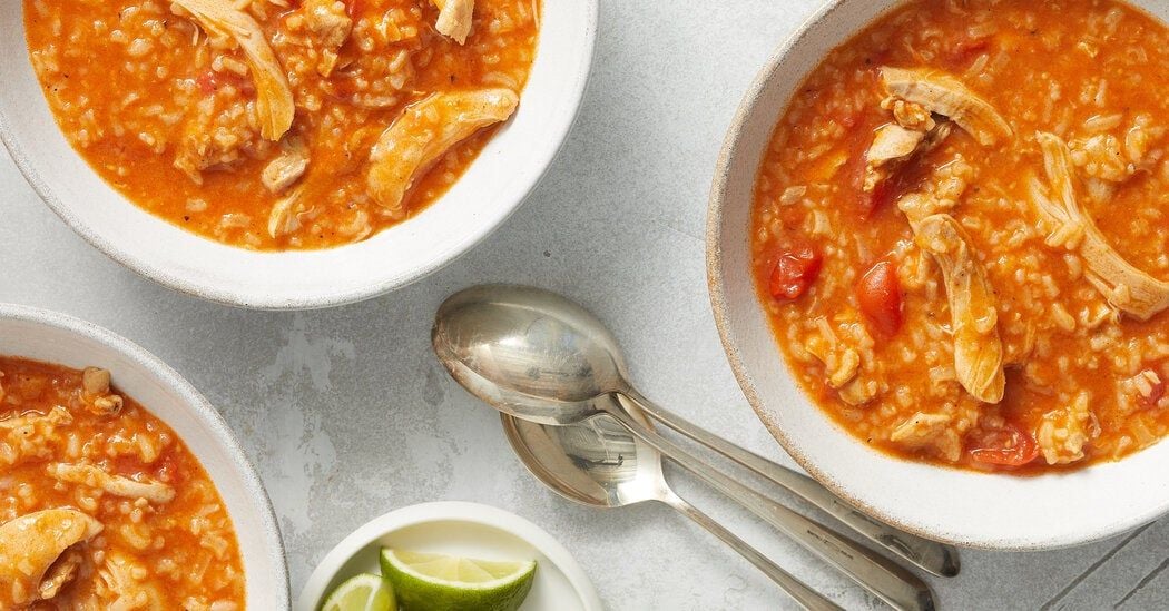 Tomato-Ginger Chicken and Rice Soup Recipe