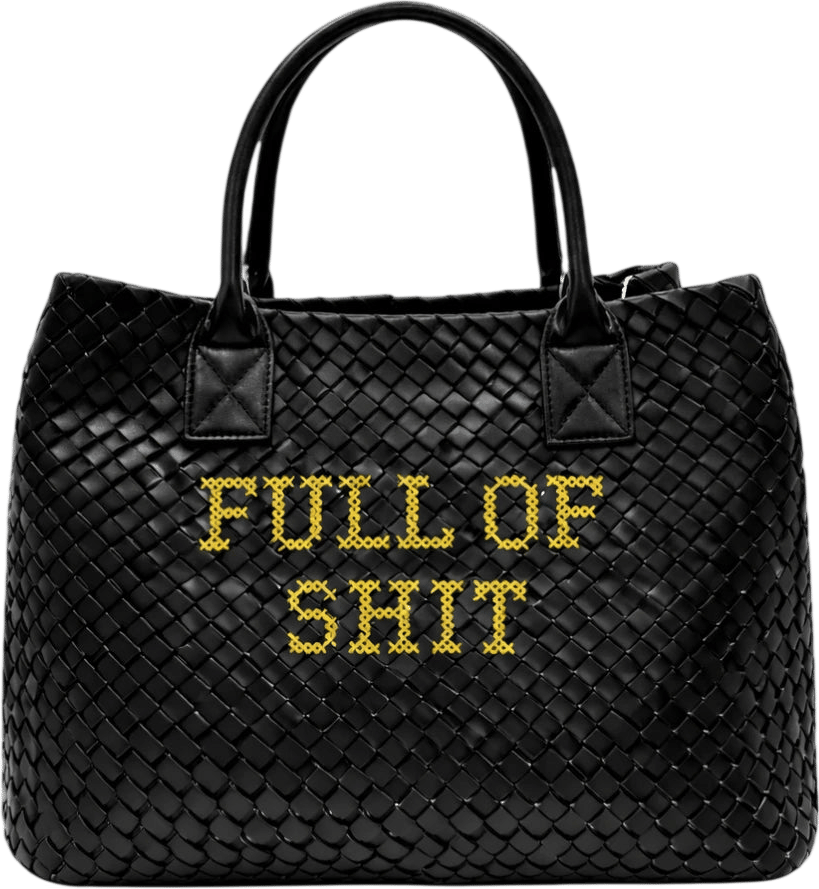 Full Of Shit Embroidered Woven Bag