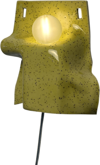 Handmade Yellow Ceramic Wall Sconce