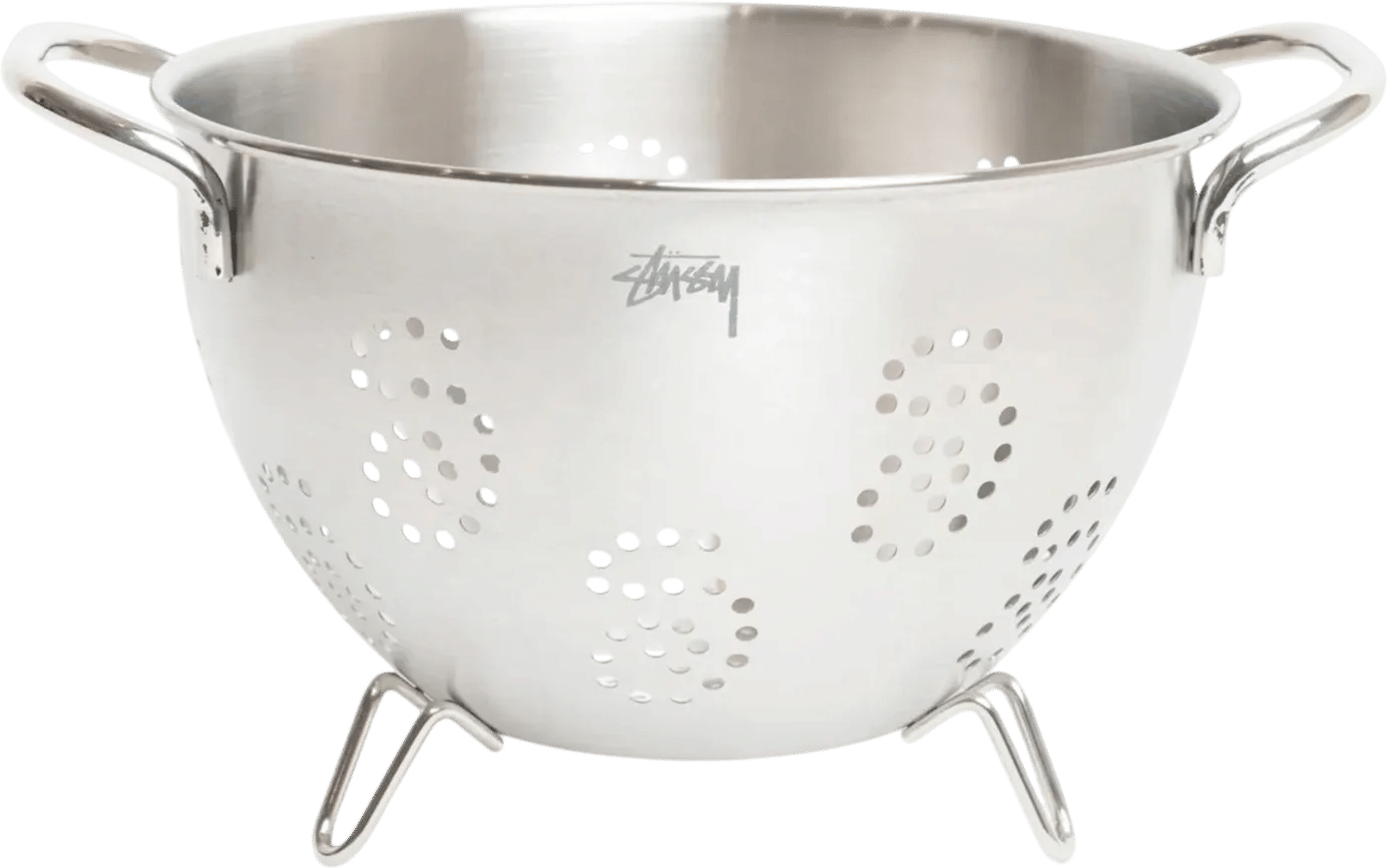 Stussy Swirly S Strainer Silver