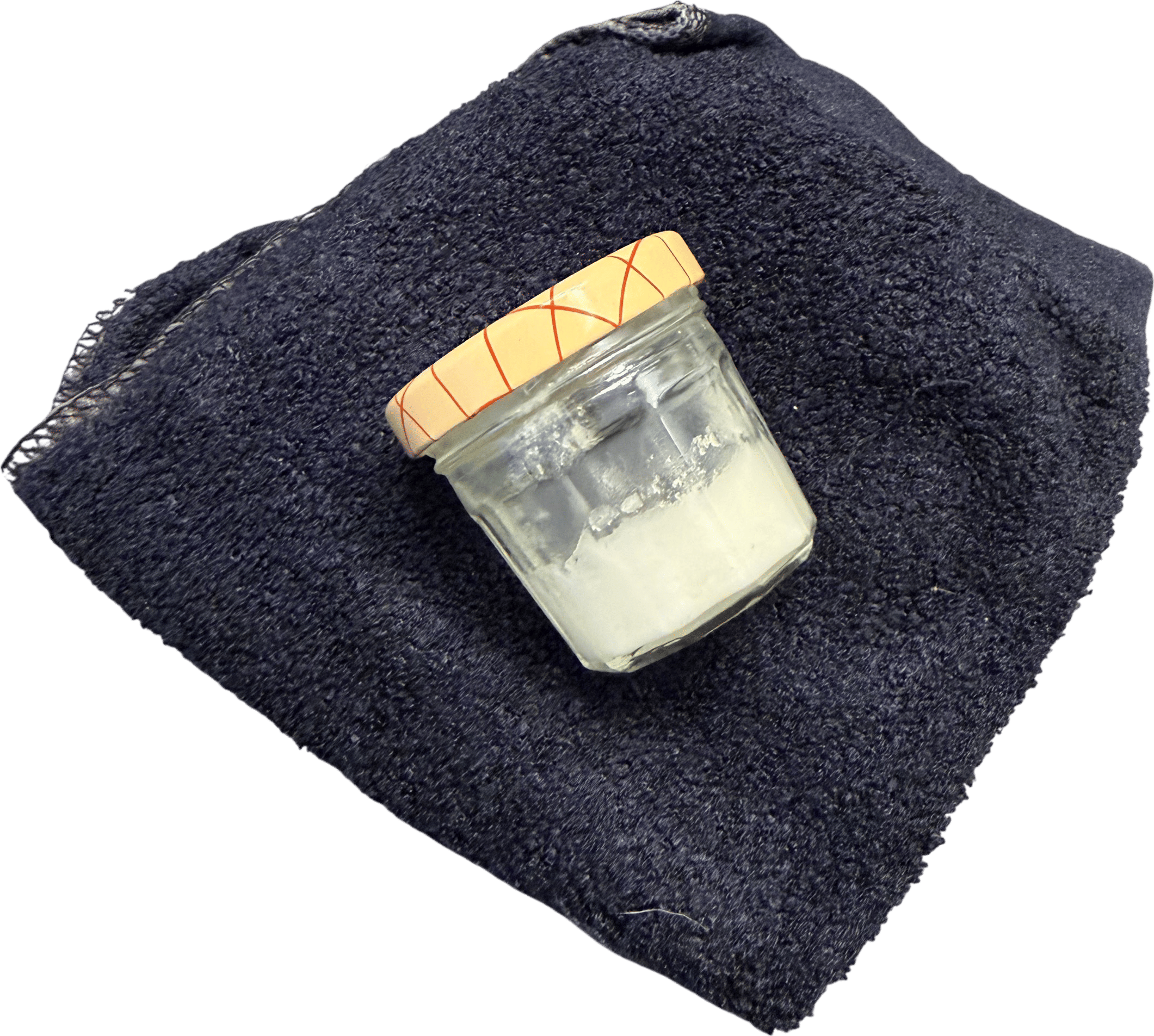 Removing makeup with coconut oil and a hot washcloth