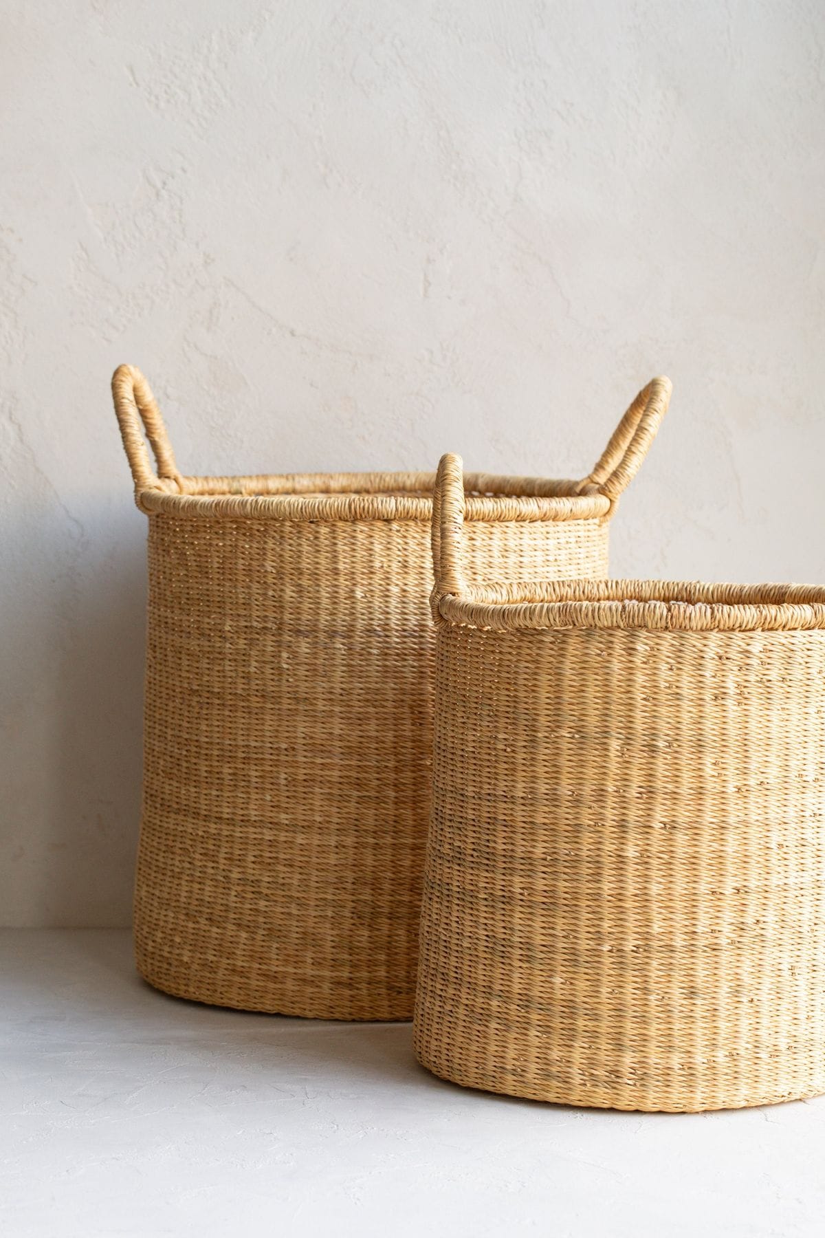 Tall Natural Elephant Grass Baskets