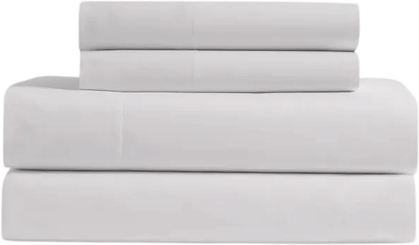 Organic Crisp Percale Sheet Set in White