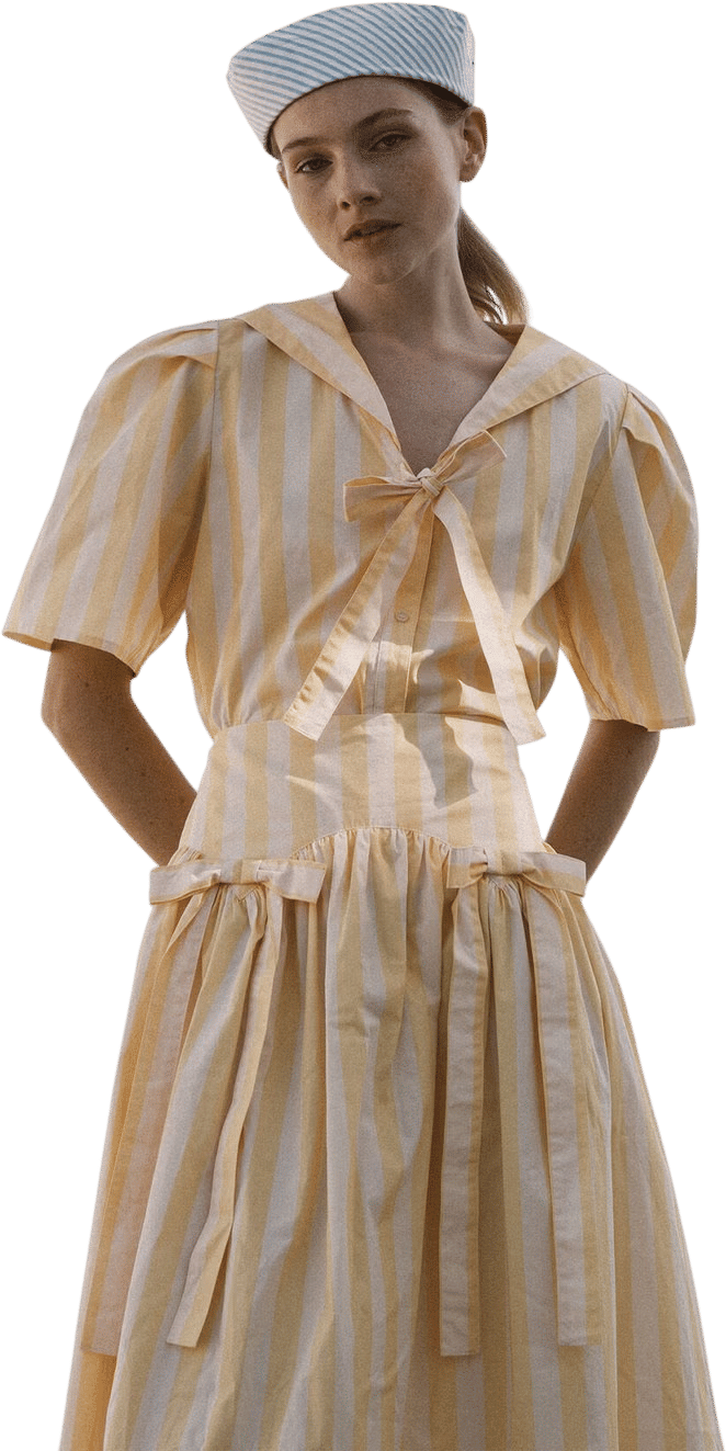 The Tiny Big Sister Maxi Skirt & Blouse
