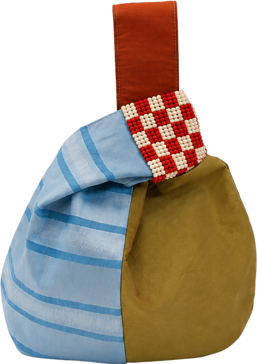 Studio Afuera Piropo Knot Bag Olive & Celeste