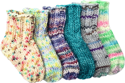 Hand Knitted Baby Wool Socks