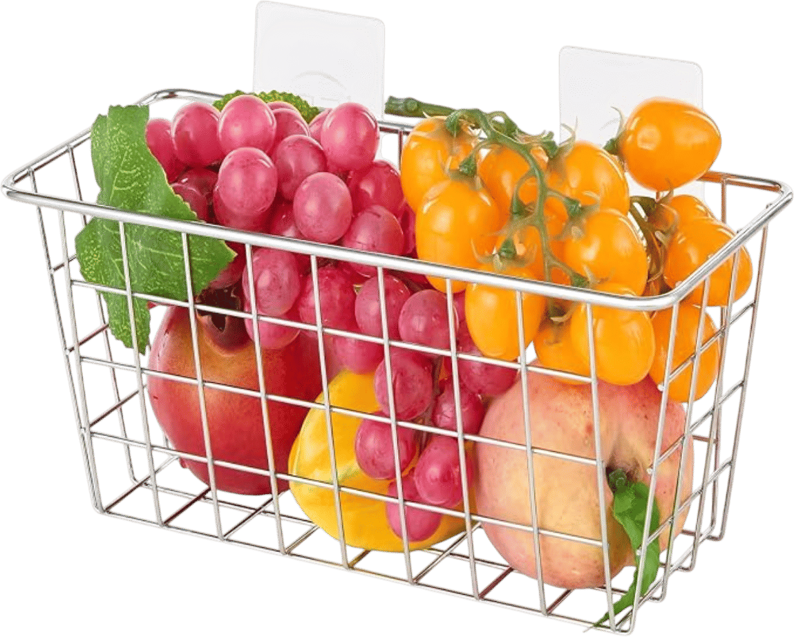 stainless steel hanging storage basket