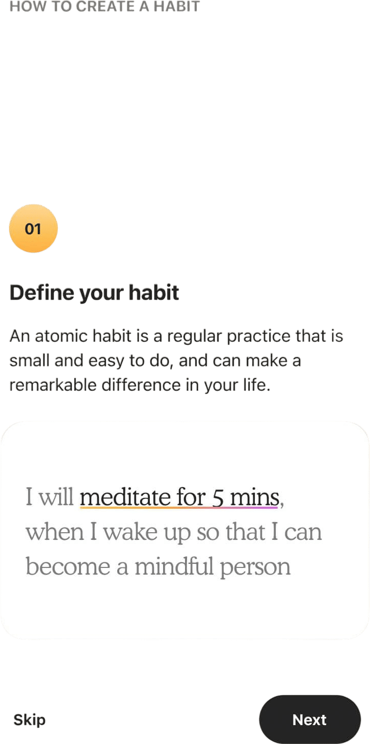 Atomic Habit App