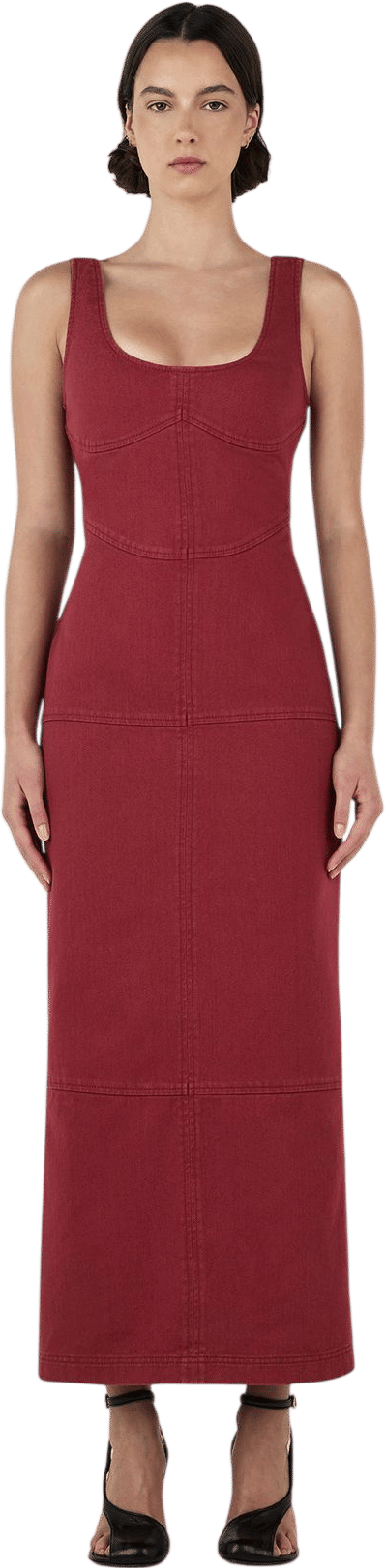 hansen & gretal red denim dress
