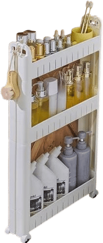 Slim Rolling Bathroom Storage Cart