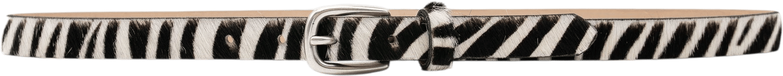 Sera Belt - Zebra Calf Hair