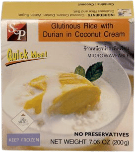 Glutinous Rice with Durian in Coconut Cream