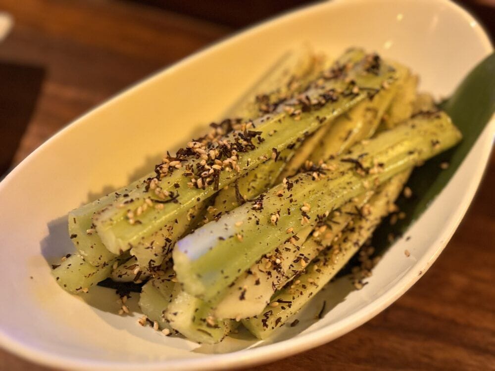 The kombu celery and a vesper at Bar Goto
